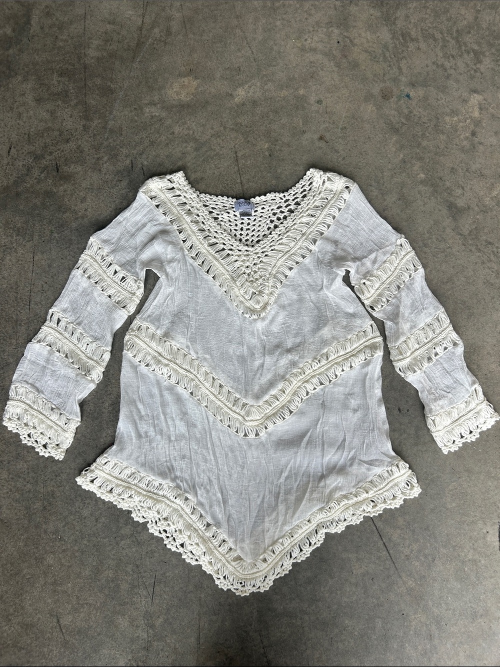 Monroe & Main Crochet-Trim Tunic Top